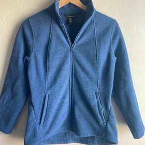 ATHLETA STROLL FLEECE FULL ZIP JACKET Chrome Blue size small